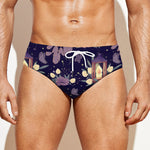 Purple Indian Dream Catcher Print Men's Swim Briefs