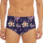 Purple Indian Dream Catcher Print Men's Triangle Swim Briefs