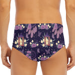 Purple Indian Dream Catcher Print Men's Triangle Swim Briefs
