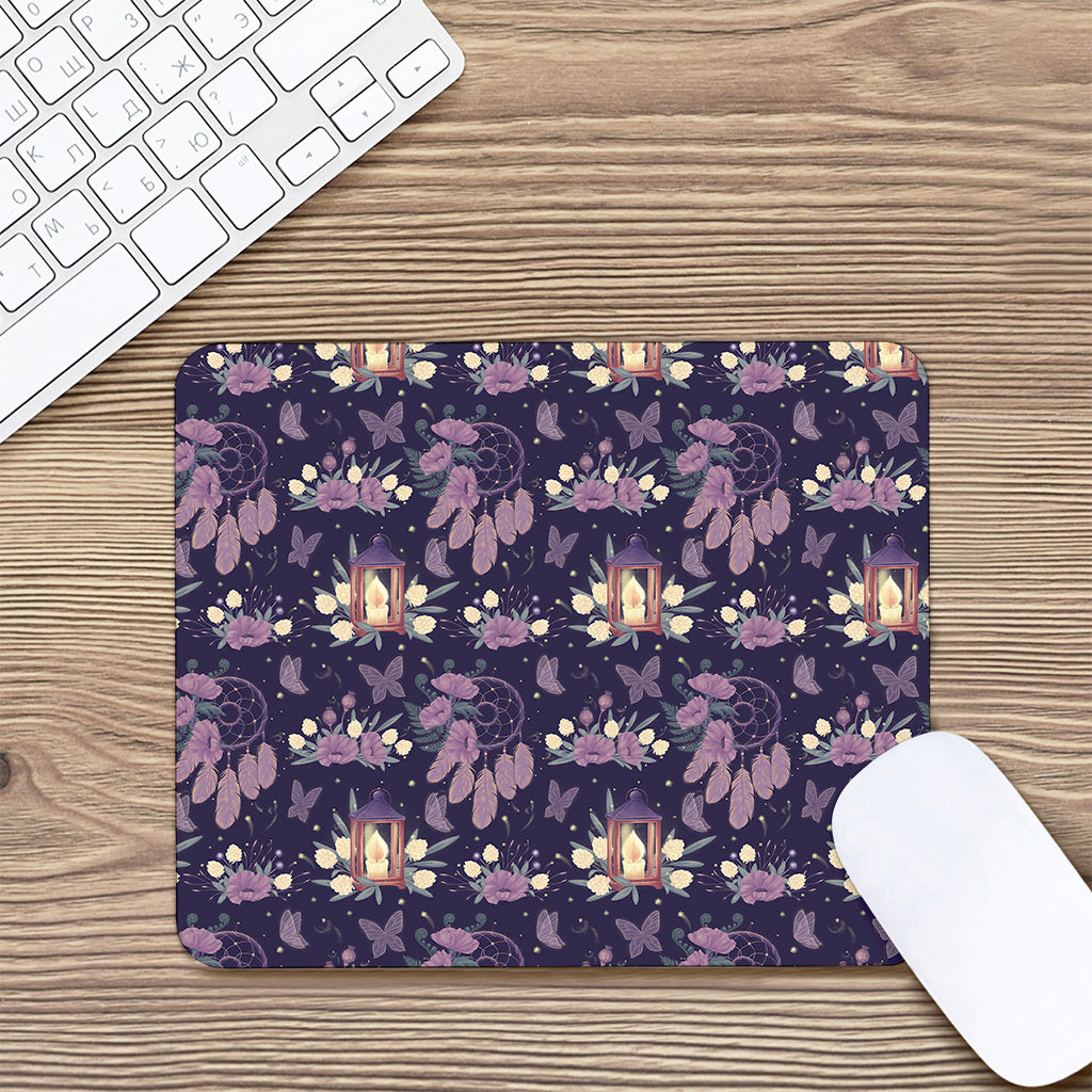Purple Indian Dream Catcher Print Mouse Pad