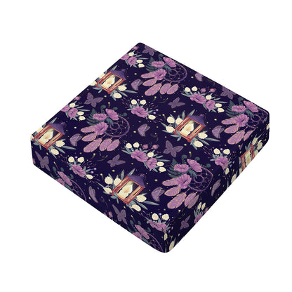 Purple Indian Dream Catcher Print Outdoor Seat Cushion Cover