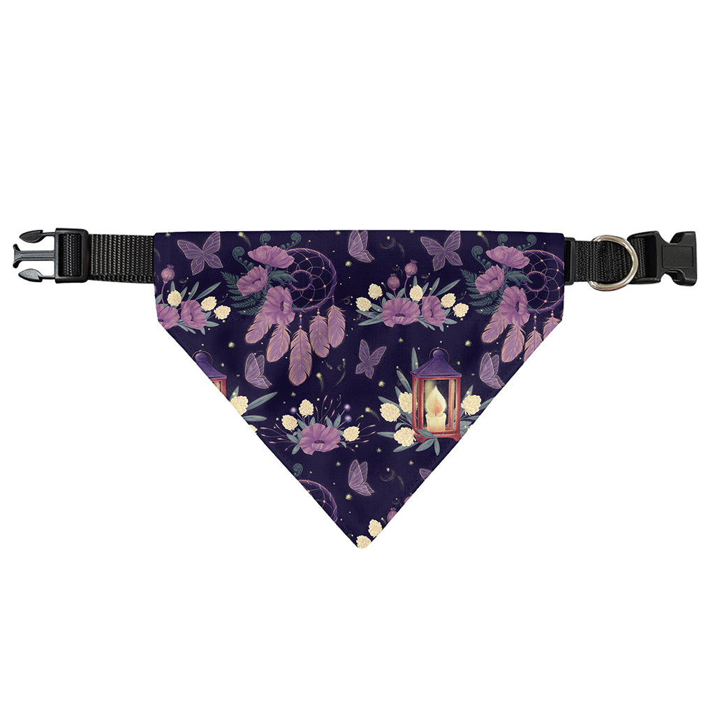 Purple Indian Dream Catcher Print Over The Collar Dog Bandana