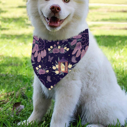 Purple Indian Dream Catcher Print Over The Collar Dog Bandana
