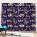 Purple Indian Dream Catcher Print Pencil Pleat Curtains