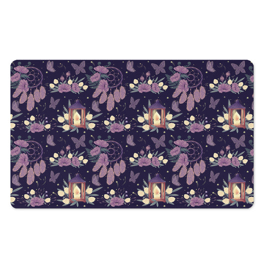Purple Indian Dream Catcher Print Polyester Doormat