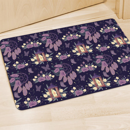 Purple Indian Dream Catcher Print Polyester Doormat
