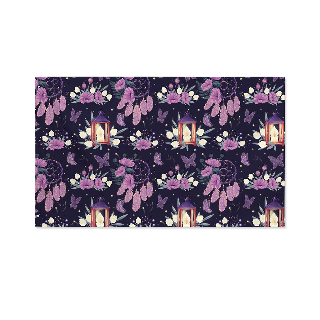Purple Indian Dream Catcher Print Polyester Flag