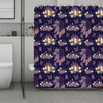 Purple Indian Dream Catcher Print Polyester Shower Curtain