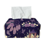 Purple Indian Dream Catcher Print Rectangle Tissue Box Cover