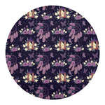 Purple Indian Dream Catcher Print Round Blanket