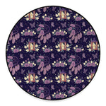 Purple Indian Dream Catcher Print Round Floor Mat