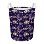 Purple Indian Dream Catcher Print Round Laundry Basket