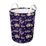 Purple Indian Dream Catcher Print Round Laundry Basket