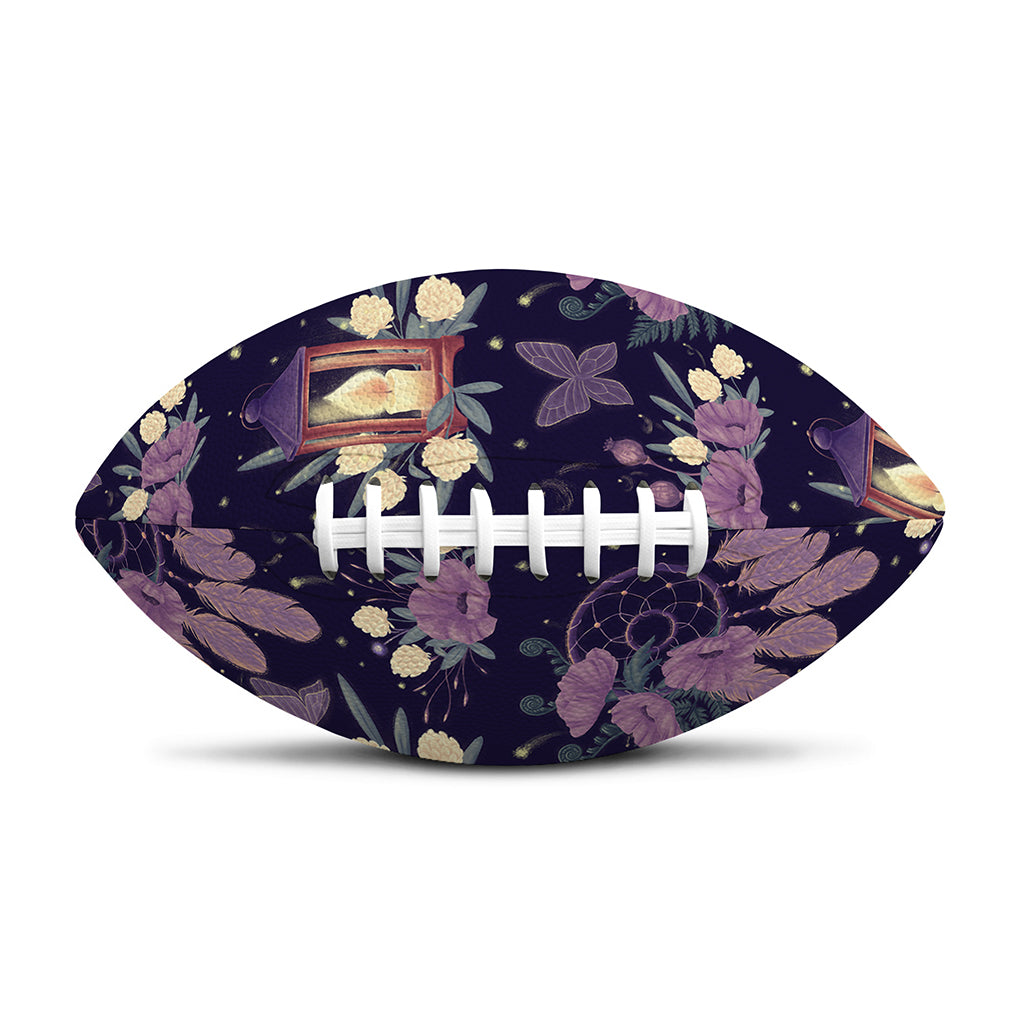 Purple Indian Dream Catcher Print Rugby Ball