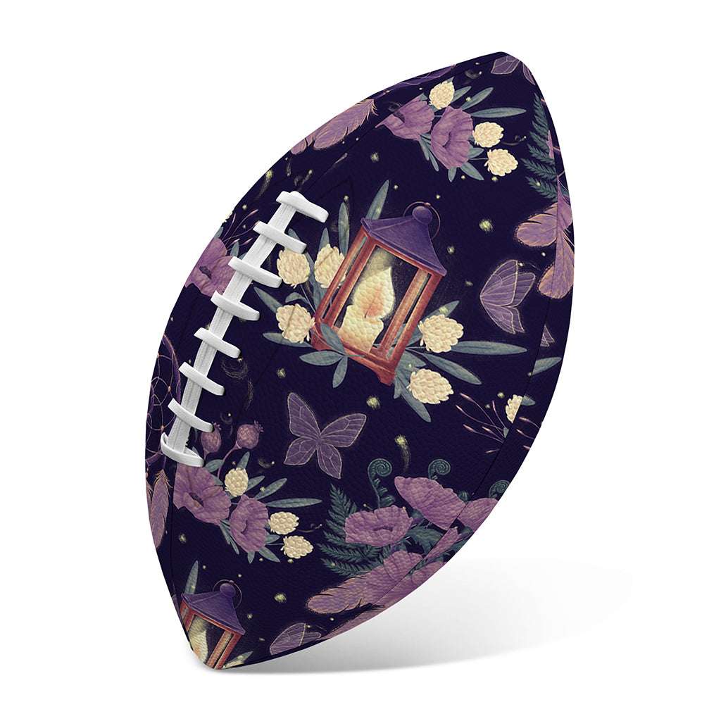 Purple Indian Dream Catcher Print Rugby Ball