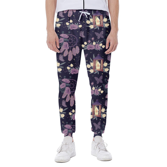 Purple Indian Dream Catcher Print Scuba Joggers