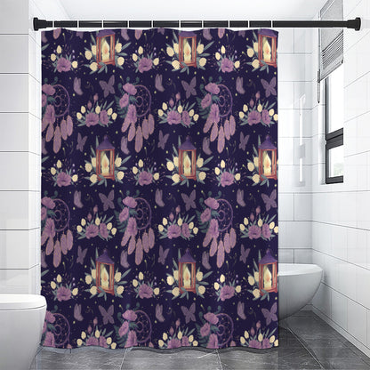 Purple Indian Dream Catcher Print Shower Curtain