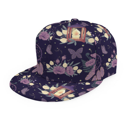 Purple Indian Dream Catcher Print Snapback Cap