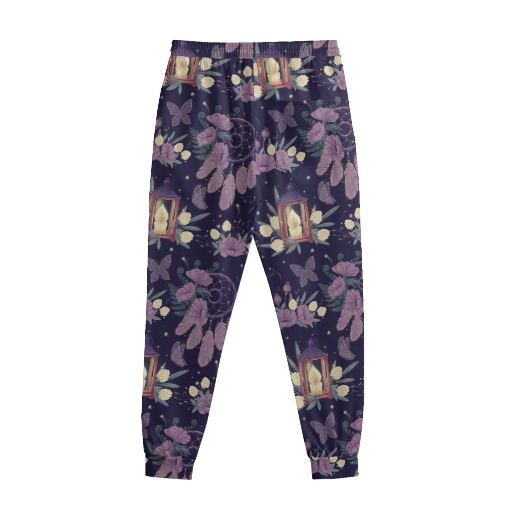 Purple Indian Dream Catcher Print Sweatpants