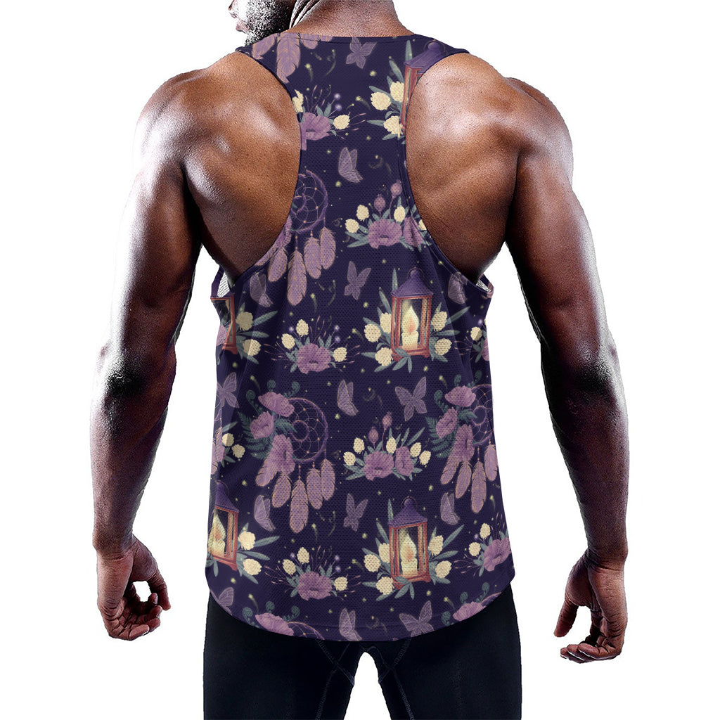 Purple Indian Dream Catcher Print Training Tank Top