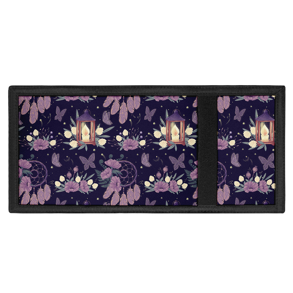Purple Indian Dream Catcher Print Trifold Wallet