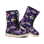 Purple Indian Dream Catcher Print Winter Boots