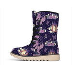 Purple Indian Dream Catcher Print Winter Boots