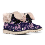 Purple Indian Dream Catcher Print Winter Boots