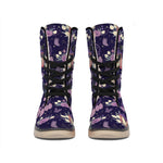 Purple Indian Dream Catcher Print Winter Boots