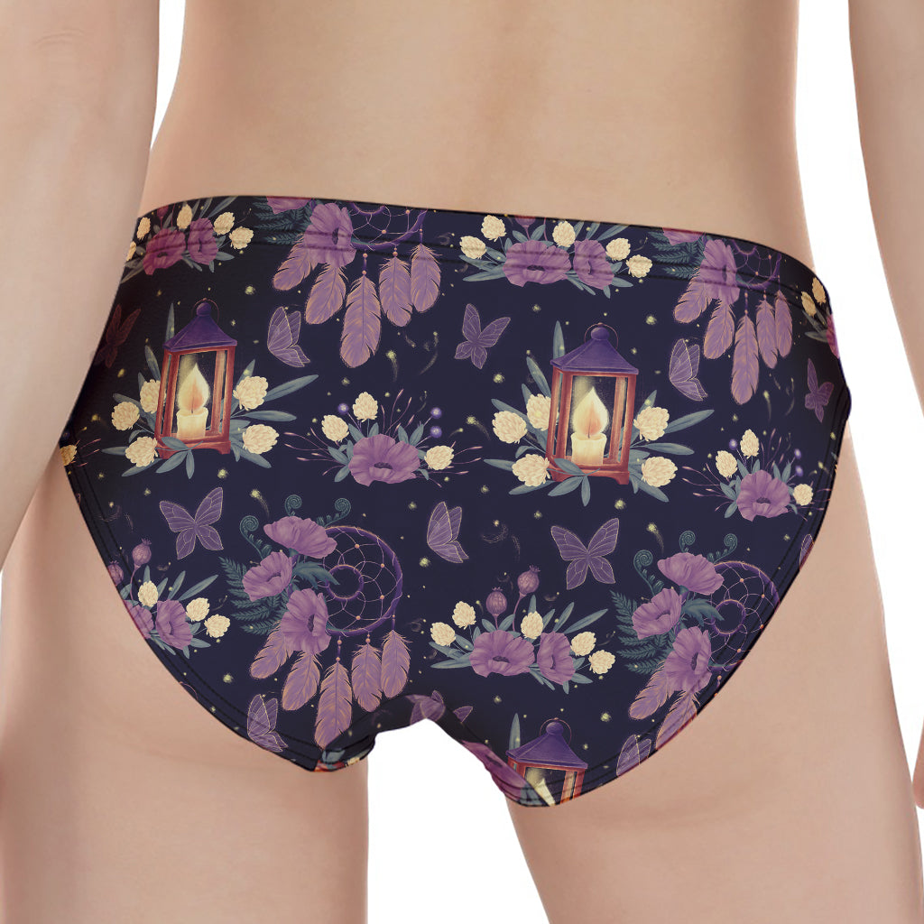 Purple Indian Dream Catcher Print Women's Panties