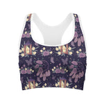 Purple Indian Dream Catcher Print Women's Sports Bra