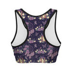 Purple Indian Dream Catcher Print Women's Sports Bra