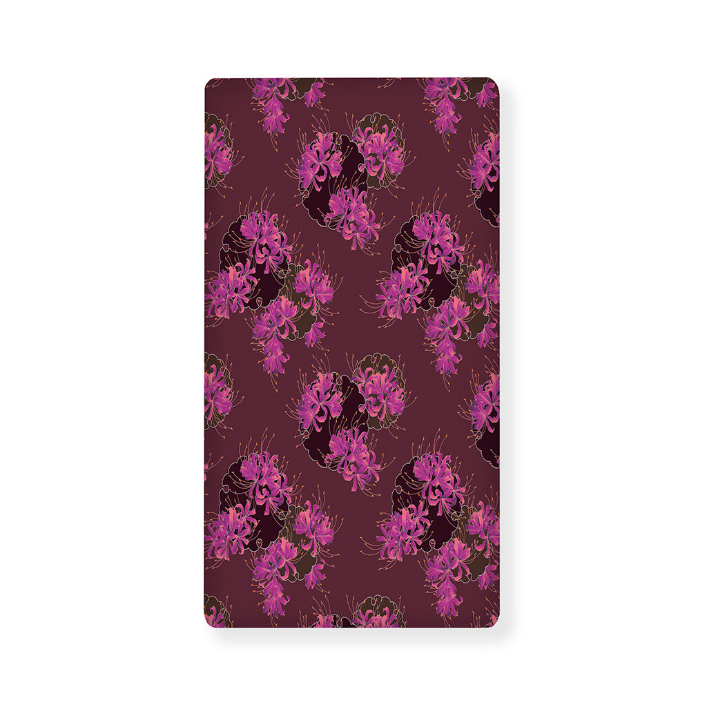 Purple Japanese Amaryllis Pattern Print Baby Crib Sheet