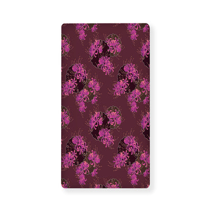 Purple Japanese Amaryllis Pattern Print Baby Crib Sheet