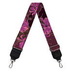 Purple Japanese Amaryllis Pattern Print Bag Strap
