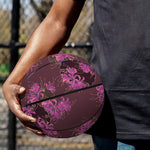 Purple Japanese Amaryllis Pattern Print Basketball