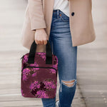 Purple Japanese Amaryllis Pattern Print Bible Tote Bag