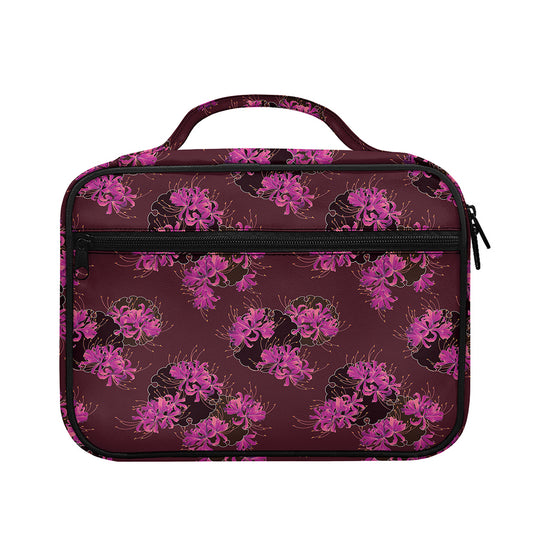 Purple Japanese Amaryllis Pattern Print Briefcase Bible Bag