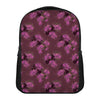 Purple Japanese Amaryllis Pattern Print Casual Backpack