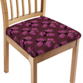 Purple Japanese Amaryllis Pattern Print Chair Cushion Cover