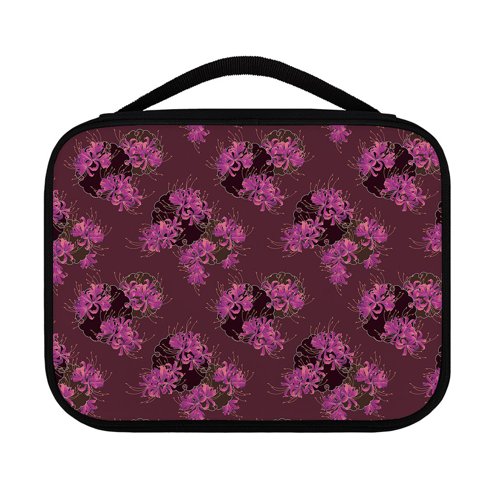 Purple Japanese Amaryllis Pattern Print Classic Bible Case