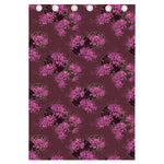 Purple Japanese Amaryllis Pattern Print Curtain