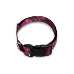 Purple Japanese Amaryllis Pattern Print Dog Collar