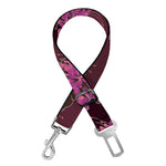 Purple Japanese Amaryllis Pattern Print Dog Seat Belt