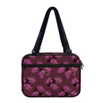 Purple Japanese Amaryllis Pattern Print Double Strap Bible Bag