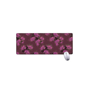 Purple Japanese Amaryllis Pattern Print Extended Mouse Pad