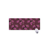 Purple Japanese Amaryllis Pattern Print Extended Mouse Pad