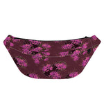 Purple Japanese Amaryllis Pattern Print Fanny Pack