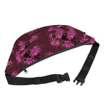 Purple Japanese Amaryllis Pattern Print Fanny Pack