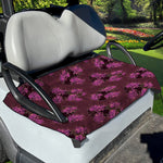 Purple Japanese Amaryllis Pattern Print Golf Cart Seat Cover